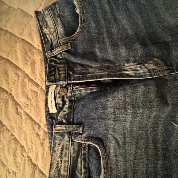 NWOT Flying Monkey Highrise Straight Ankle Jean Factory Distressed - Picture 4 of 6
